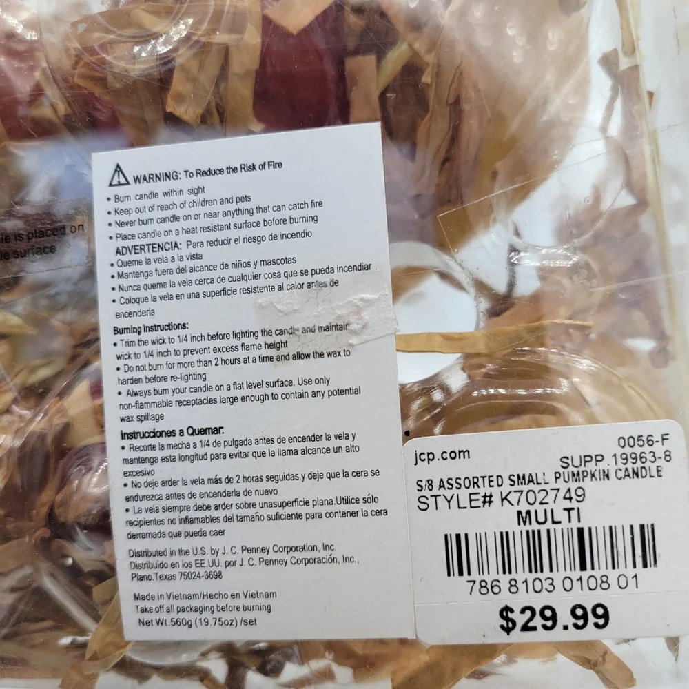 Chris Madden Jcp Home‎ Autumn Traditions Pumpkin And Gourd  Candles Fall Decor